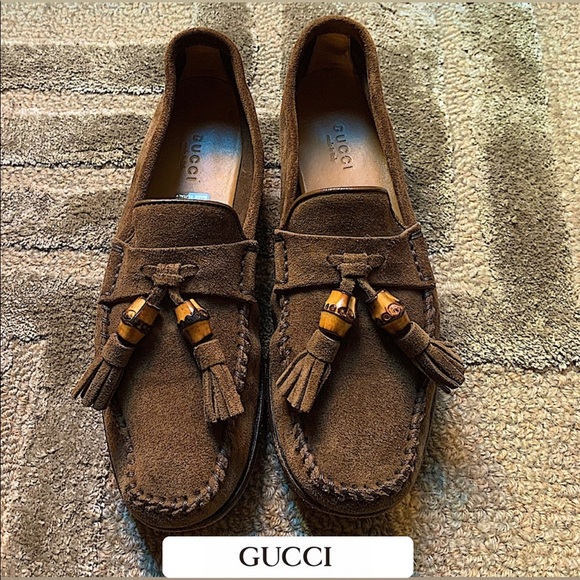 Gucci Shoes | Gucci - Suede Bamboo Tassel Moccasins Brown, 36 | Color: Brown/Tan | Size: 5.5 | Pm-85031203's Closet
